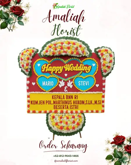 Papan Bunga Pernikahan Badakarya
